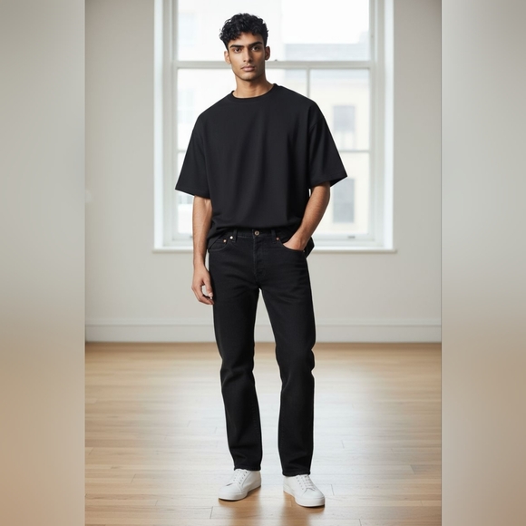 Levi's Men's Classic Black Straight Jeans 501 - Picture 1 of 3
